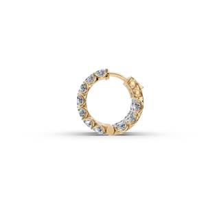 20 Pcs Everyday 925 <b>Silver</b> Round Brilliant Cut Claw Setting <b>Hoop</b> Earrings Gold Plated 14K 18K Rose Gold Main Zircon Pearl - Product Image 3