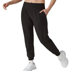 נשים באיכות העליון joggers מכנסי ספורט מזדמנים ספורט מכנסי קבלה קבלה אמצע עליית מכנסיים הסיטונאי
