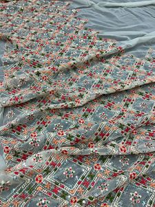 Fil brodé fantaisie zari avec séquence de travail Saree Mariage, Fête, Festive, - Product Image 3