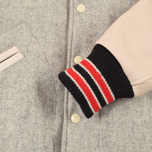 Veste de baseball varsity pour homme sur mesure de haute qualité en gros, col montant avec broderie sur le devant, saison hivernale - Product Image 5