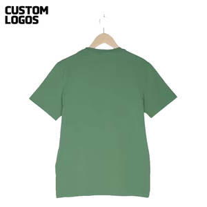 Camiseta de Cuello Redondo para Hombre, Mezcla de Algodón, Azul, Camiseta Corta de Algodón de Bambú y Seda de Hielo - Product Image 2