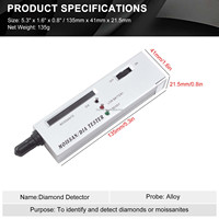Stylo testeur de diamants portable Boasta, détecteur de moissanite avec sonde en alliage, outil d'identification de bijoux