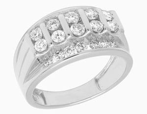 Anillo de compromiso de banda de boda de diamante de moissanita de plata esterlina S925 de calidad superior - Product Image 1