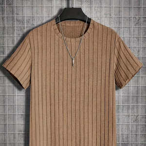 Camiseta de manga corta con cuello redondo de algodón 100% de alta calidad para hombre, talla grande, 260 gramos, peso de tela disponible en diferentes colores - Product Image 1