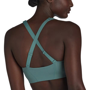 Haute qualité grande taille femmes licou cou confortable sangle Fitness avant fermeture éclair nue couleur unie Gym Fitness Yoga sport soutien-gorge - Product Image 2