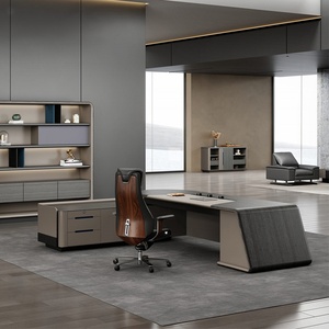 Luxury Solid Wood Executive <b>Desk</b> Heavy Duty Manager Director Table High End Corporate Office Furniture <b>Set</b> - Product Image 4