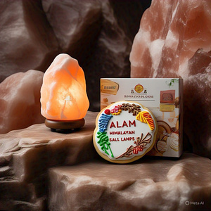 HACCP autorisé matière organique cordon électrique ampoule paquet naturel sel de l'Himalaya lampe Feng Shui croix fleur artisanat naturel - Product Image 4