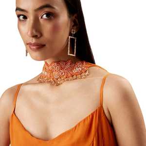 Diseñador Orange Georgette Palazzo Suit con Dupatta Ideal para mujeres Venta al por mayor Festival étnico Fiesta Moda Boda Desgaste - Product Image 4