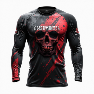 Camiseta de Compresión Personalizada para Artes Marciales Mixtas, Estilo Kimono, Compresión de Alto Movimiento, Ligera y Elástica, 100% Poliéster, Secado Rápido - Product Image 5