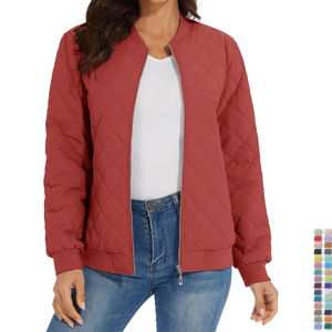 Vestes de tous les jours pour femmes Marque privée Usine Logo personnalisé Vestes Marque privée Fabricant Bomber pour femmes - Product Image 4