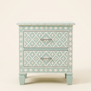 Handmade Bone Inlay Nightstand With <b>Drawer</b> Modern End Table Artisan <b>Side</b> Table Premium Accent Table For Home Hotel - Product Image 1