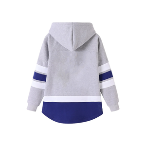 Sweat à capuche unisexe For State Heather Grey Winter Hockey, 100% coton biologique, doublure polaire, broderie chenille, streetwear - Product Image 2