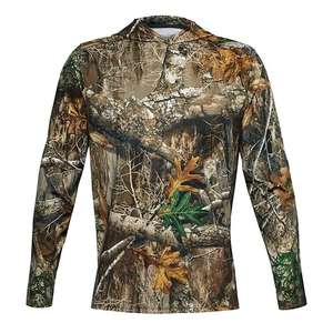 Chemise tactique à capuche de chasse professionnelle personnalisée, camouflage, performance, évacuation de l'humidité, séchage rapide, sports de plein air - Product Image 2