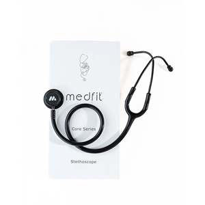 Stéthoscope médical professionnel Medfit Core de qualité cardiologique - Double embout pour adultes et pédiatrique, manuel, en métal, sans latex, certifié CE, garantie 3 ans - Product Image 6