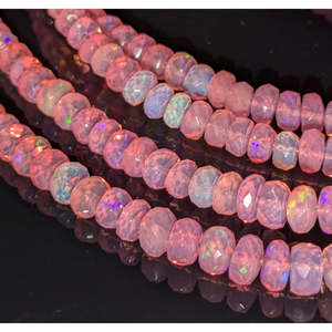 ลูกปัดโอปอลสีชมพูเอธิโอเปียแท้ 100% ทรงรอนเดลเหลี่ยมเพชรพลอย จี้และเครื่องประดับชั้นดีจากเอธิโอเปีย - Product Image 3