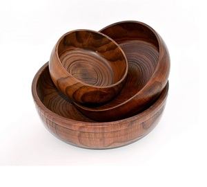 El mejor hogar, Hotel, restaurante, vajilla, cuenco de frutas de madera, diseño de madera Natural, acabado pulido, cubiertos desechables, tipo cuchara, fiesta - Product Image 6