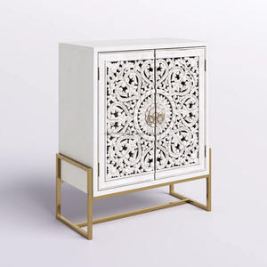 Armoire de rangement pour buffets en bois la plus récente avec étagères réglables et grande capacité pour l'organisation du bureau et de la maison - Product Image 1