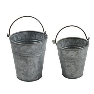 Prix le plus bas Pots de plantes en forme de seau en métal Décoration Jardinières de fleurs de jardin Jardinière en métal galvanisé métal de haute qualité - Product Image 1