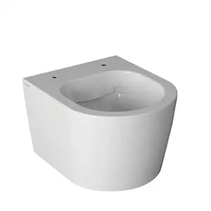 Mobili da bagno Made in Italy WC a parete WC senza bordo cm 43 WC completi di seduta con chiusura morbida