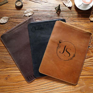 Housse pour ordinateur portable en cuir véritable, élégante et durable, pour hommes d'affaires, bureau et GLS-0221 de voyage quotidien - Product Image 2