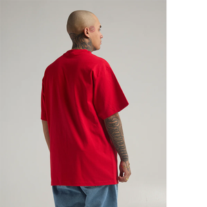 Venta caliente Color sólido cómodo hombres camiseta logotipo personalizado camiseta al por mayor 100% algodón transpirable tela Oversize hombres camisetas - Product Image 2