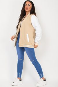 New Female Designer Button Closter Casual Bomber Varsity <b>Jackets</b> Streetwear Fashion Winter Women Varsity <b>Jackets</b> - Product Image 3