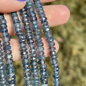 Perles de Fluorite Bleue Naturelle Lisse de 8mm Excellents Composants de Fabrication de Bijoux en Pierre Ronde pour Collier de Femme - Product Image 6