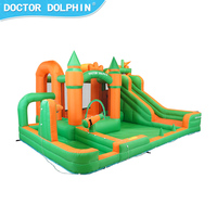 Expédition rapide, MOQ 1 pièce : Jeu de lancer d'anneaux avec mur d'escalade, coin d'activités pour tout-petits, toboggan aquatique gonflable pour tout-petits