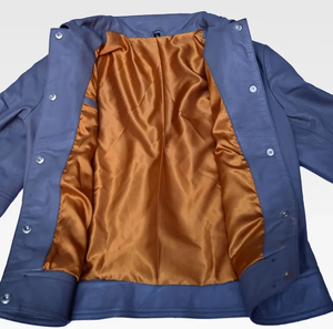 Chaquetas de cuero personalizadas de alta calidad para hombre, cuello levantado, Material de tela hecho en Pakistán, buenas chaquetas de cuero personalizadas para hombre - Product Image 5