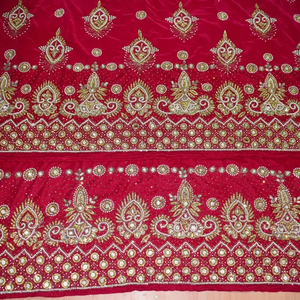 Envoltorios nigerianos de moda de George, hechos de seda, telas de encaje africano, tipo diadema India a la venta - Product Image 3