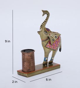 Support de stylo éléphant bébé de haute qualité en provenance d'Inde, accessoire de rangement pour la papeterie, pour les surfaces de table dans les bureaux à domicile - Product Image 6