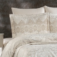 Ensemble de literie classique en chenille lavable en gros, 7 pièces |   Couvre-lits rayés anti-acariens pour usage domestique