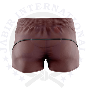 กางเกงขาสั้นผ้าซาตินสไตล์มวยไทยขาสั้นแบบไล่ระดับสีสไตล์ลำลองปิดเอวยางยืดลายทึบดีไซน์ตามสั่ง - Product Image 2