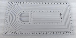 Planche à perler en plastique Panneau de conception multibrins, recouvert de flocage de couleur grise Plateau de conception de perles floquées - Product Image 2