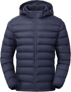 Fabricant de vestes matelassées légères noires pour hommes sur mesure OEM, avec fermeture éclair et capuche, marque privée - Product Image 1