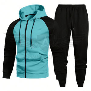 Jersey superior y conjunto de pantalones largos informales simples Ropa de invierno Chándal para adultos antibacteriano de buena calidad con corte automatizado - Product Image 1