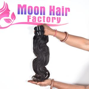 Extensions de cheveux naturels indiens bruts, aspect naturel, lots de mèches ondulées, non traitées, vierges, prix d'usine en gros, fournisseur pour l'exportation - Product Image 2