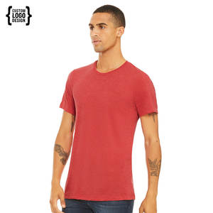 Premium 180g algodón Tri-Blend Camiseta de cuello redondo para hombre transpirable - Product Image 1