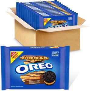 OREO Toffee Crunch Creme with Sugar Crystals Chocolate Sandwich Cookies, Family Size, 12 - 17 oz Packs - Product Image 1