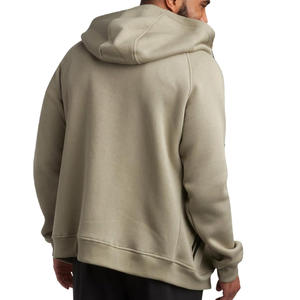 Sudadera con capucha y cremallera de fabricante OEM para hombre, tela transpirable con impresión de logotipo de ajuste personalizado y soporte de etiqueta privada - Product Image 5
