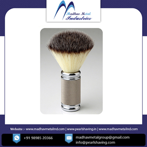 แปรงโกนหนวดขนสังเคราะห์ด้ามโลหะยี่ห้อ Madhav Metal Private Label สำหรับโกนหนวดเคราผู้ชาย ราคาขายส่งจำนวนมาก - Product Image 4