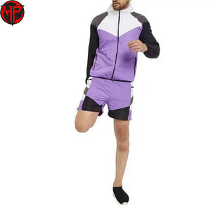 Chándal personalizado de nailon y poliéster para verano, traje para correr de dos piezas, chaqueta cortavientos, conjuntos de pantalones cortos para hombre - Product Image 3