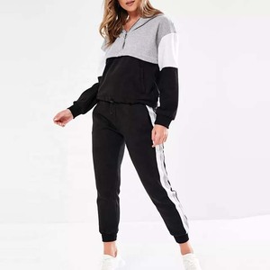 Customized Logo 2026 Half <b>Zip</b> Women Jogger Sets Matching Sweat Suits for Woman Blank Jogging Suits Wholesale Price Tracksuits - Product Image 1