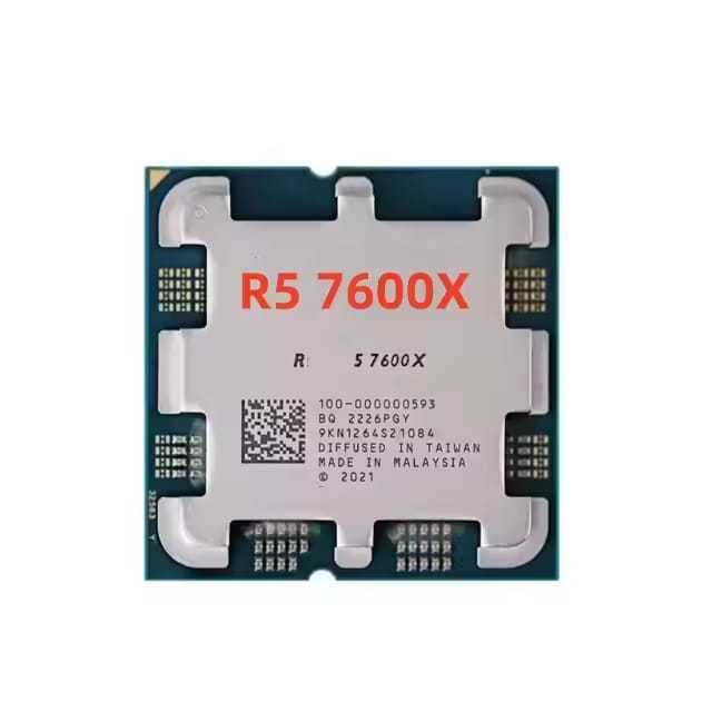 AM5 Socket CPU Processor R5 7600X 4.7 Ghz 6-core 12-thread for Desktop Computer
