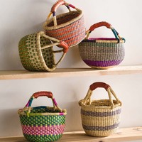 Nouvelle collection de panier bolga en jonc de mer rond