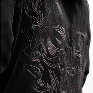 Sweat à capuche décontracté pour homme, personnalisé avec logo imprimé DTG, respirant, écologique, effet délavé soleil, design vintage, coupé-cousu - Product Image 5