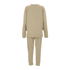 Conjunto de sudaderas y pantalones de chándal para mujer a precio barato al por mayor, conjunto de sudaderas y pantalones de color sólido de temporada de invierno a la moda - Product Image 2