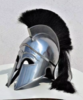 CH Handicrafts Casque Spartan Grec Médiéval Vintage en Métal Argenté Fait Main, inspiré du film 300 (Léonidas), pour Homme Guerrier, Décoration Maison, Diwali, Fête des Mères