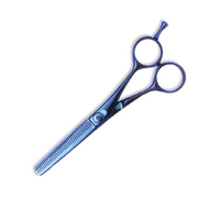 Ciseaux professionnels pour éclaircir les cheveux pour gaucher 440C acier inoxydable Style de beauté lame droite pointe pointue pour la coupe de cheveux en salon