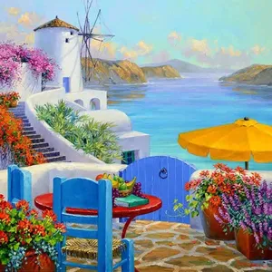 Mikki Senkarik Mediterranean Art MSA273AT Santorini Accent & Decor Tile para Interior y Exterior Wall Square Tile - Product Image 1